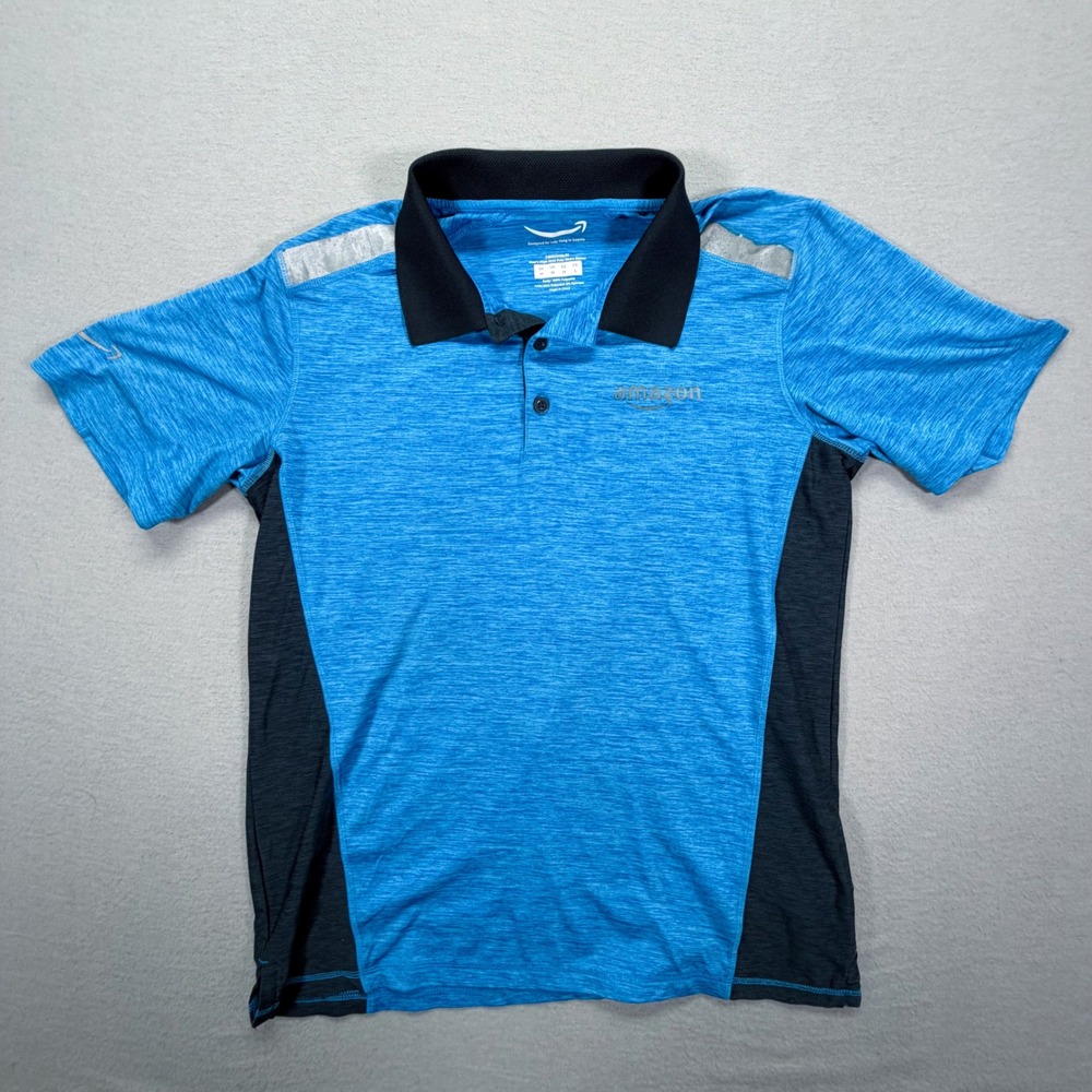 Amazon High Heat Polo Mens Size M Good Blue Luly Yang Space Dye